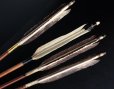 Photo4: Antique Japanese Lacquered YADUTSU arrow case & Four original arrows Meiji (4)