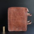 Photo2:  Antique Japanese Randoseru Back Pack Leather Bag Army Early 1900s (2)