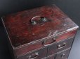 Photo5: Late 1800s Meiji Japanese Antique wooden 5 drawer Box (5)