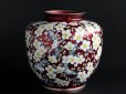 Photo2: ANDO Japanese Silver Wire Cloisonne Enamel Signed Flower Vase Plum Flower w/Box (2)