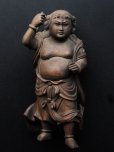 Photo1: Great work Antique japanese KOMOKUTEN wooden statue Buddhism  Late 1800s (1)