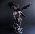 Photo5: Japanese Antique Bronze HAWK EAGLE Artist Signed STATUE Okimono (5)