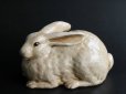 Photo1: Vintage Japanese Pottery crackle glaze RABBIT Statue Excellent Condition (1)