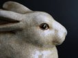 Photo4: Vintage Japanese Pottery crackle glaze RABBIT Statue Excellent Condition (4)