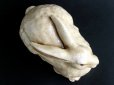 Photo5: Vintage Japanese Pottery crackle glaze RABBIT Statue Excellent Condition (5)