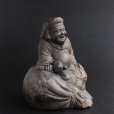 Photo4: Antique Japanese old pottery DAIKOKU God Statu edo Meiji era (4)