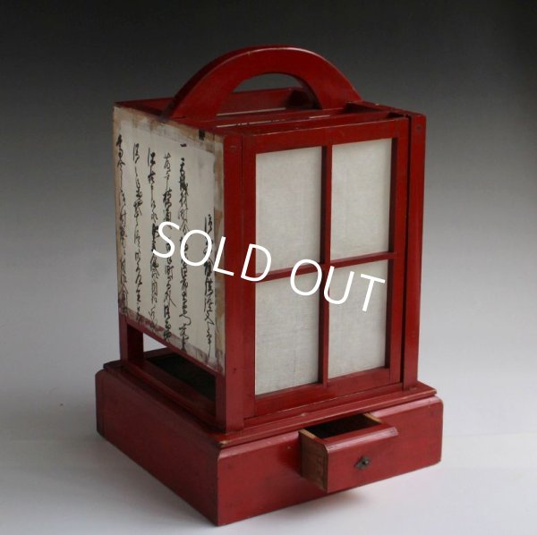 Photo4: Late 1800s Antique traditional Japanese ARIAKE ANDON wooden Room lantern