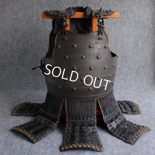 Photo1: Japanese Samurai All Iron YOROI Dou Armor Copper rivets