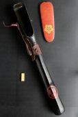 Photo2: 1800s Antique Japanese Edo samurai YAZUTSU arrow bow case Wooden lacquered crest (2)