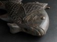 Photo3: 1800s Meiji period Japanese Antique Wooden carving Large JIZAI Tai Fish  (3)