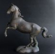 Photo2: Antique Japanese Bronze Success prancing Horse Statue Meiji Era