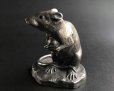 Photo2: Vintage Japanese Mouse Bronze Statue Figurine Artist Marked SUGA GESSHIN