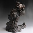 Photo6: Large Antique Japanese Bronze Statue Lion Father and two sons OKIMONO Foo Dog Shishi