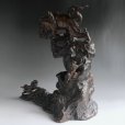 Photo8: Large Antique Japanese Bronze Statue Lion Father and two sons OKIMONO Foo Dog Shishi