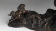 Photo19: Large Antique Japanese Bronze Statue Lion Father and two sons OKIMONO Foo Dog Shishi