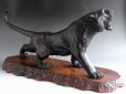 Photo4: Antique Japanese Meiji Signed TSUNEMITSU Bronze Tiger Big Statue 60cm Glass eyes