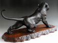 Photo7: Antique Japanese Meiji Signed TSUNEMITSU Bronze Tiger Big Statue 60cm Glass eyes