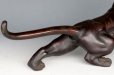 Photo15: Great Antique Japanese Meiji Big Tiger Bronze Statue by OMORI MITSUMOTO 26 inch