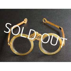 Photo: 1800s Japanese Antique eyeglasses pierced frames Edo Early Meiji Period