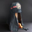 Photo1: Antique Japanese Fireman's Cloth Helmet HIKESI Tobiguchi Late 1800's  Meiji era