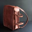 Photo3:  Antique Japanese Randoseru Back Pack Leather Bag Army Early 1900s