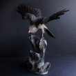 Photo5: Japanese Antique Bronze HAWK EAGLE Artist Signed STATUE Okimono