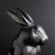 Photo1: ANTEQUE JAPANESE OLD BRONZE RABBIT STATUE Late 1800s Meiji era