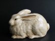 Photo1: Vintage Japanese Pottery crackle glaze RABBIT Statue Excellent Condition