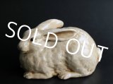 Photo: Vintage Japanese Pottery crackle glaze RABBIT Statue Excellent Condition