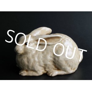 Photo: Vintage Japanese Pottery crackle glaze RABBIT Statue Excellent Condition