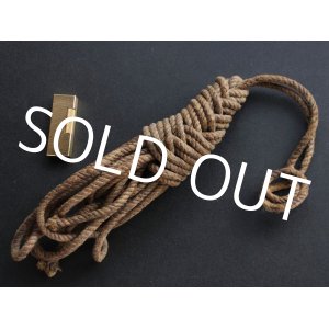 Photo: Japanese antique samurai arrest tie hemp Rope HOJOJUTSU kaginawa