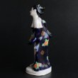 Photo5: Antique Japanese Fine Porcelain Geisha Girl took off kimono Statue figurine