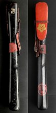 Photo3: 1800s Antique Japanese Edo samurai YAZUTSU arrow bow case Wooden lacquered crest