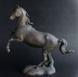 Photo6: Antique Japanese Bronze Success prancing Horse Statue Meiji Era