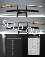 Photo: Great HAMON 1600s Edo Samurai Sword Long Wakizashi Signed KUNISHIGE Koshirae