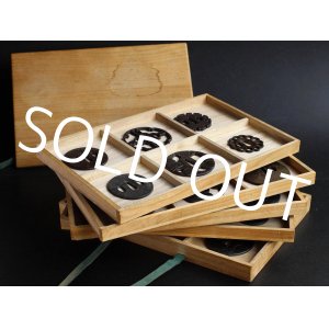 Photo: Japanese Antique SAMURAI Tsuba 30 pieces Set w/Collection box KATANA WAKIZASHI