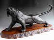 Photo5: Antique Japanese Meiji Signed TSUNEMITSU Bronze Tiger Big Statue 60cm Glass eyes