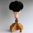 Photo12: Antique Japanese Edo Signed Bunraku Puppet Samurai Doll Head (Awa Ningyo Joruri)