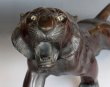 Photo12: Great Antique Japanese Meiji Big Tiger Bronze Statue by OMORI MITSUMOTO 26 inch