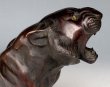 Photo11: Great Antique Japanese Meiji Big Tiger Bronze Statue by OMORI MITSUMOTO 26 inch